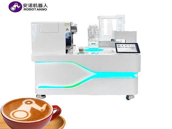 新一代AI机器人印花咖啡吧