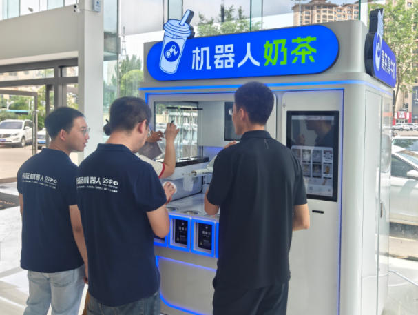 Anno AI Robot Milk Tea Machine Settles in Shanxi Weilan Robot 9S Store